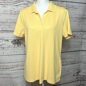 Greg Norman women's golf short sleeved golf shirt color yellow size XL